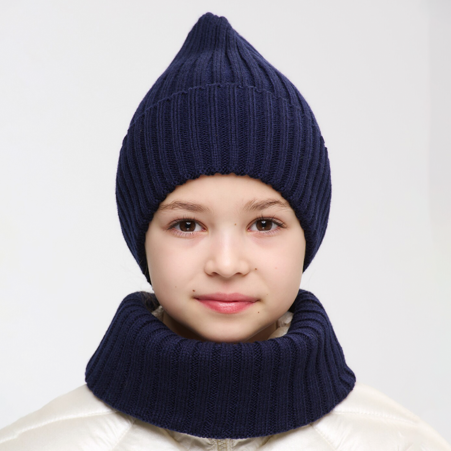 Шапка и снуд NYCkids NYC-H-45-pumpW-Dblue - фото 7