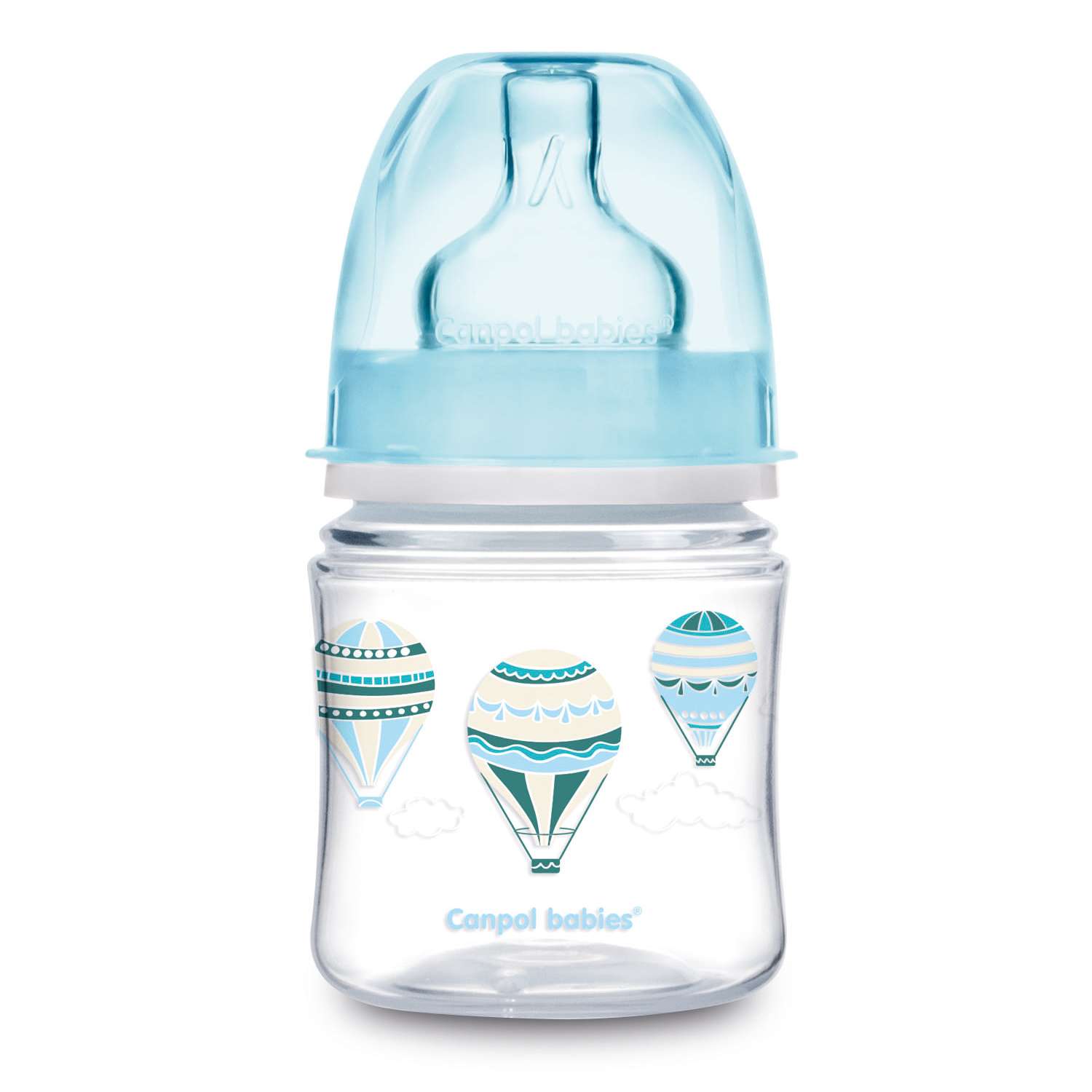 Бутылочка Canpol Babies EasyStart с широким горлышком антиколиковая 120мл с 0месяцев Голубой - фото 1