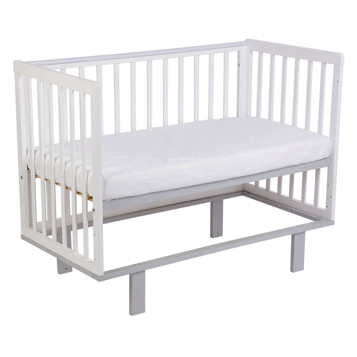 Детская кроватка Polini kids прямоугольная, (серый, белый) - фото 29