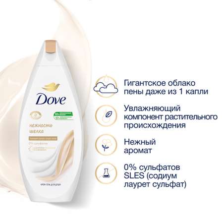 Гель для душа DOVE Нежность шелка с драгоценными маслами