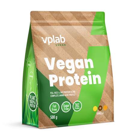 Биологически активная добавка VPLAB Vegan протеин ваниль 500г