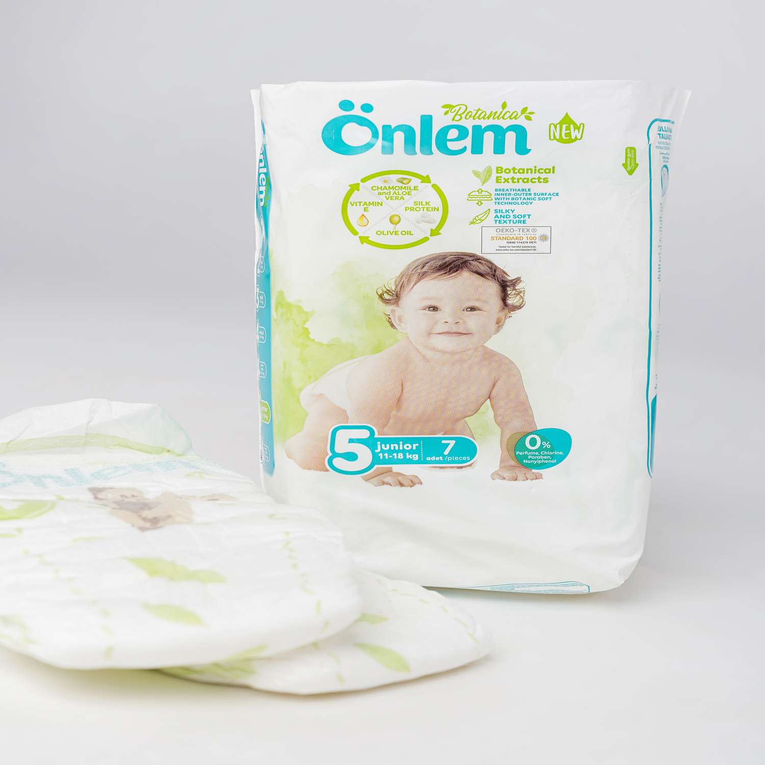 Подгузники Onlem Botanica для новорожденных 5 11-18 кг 7 шт - фото 6