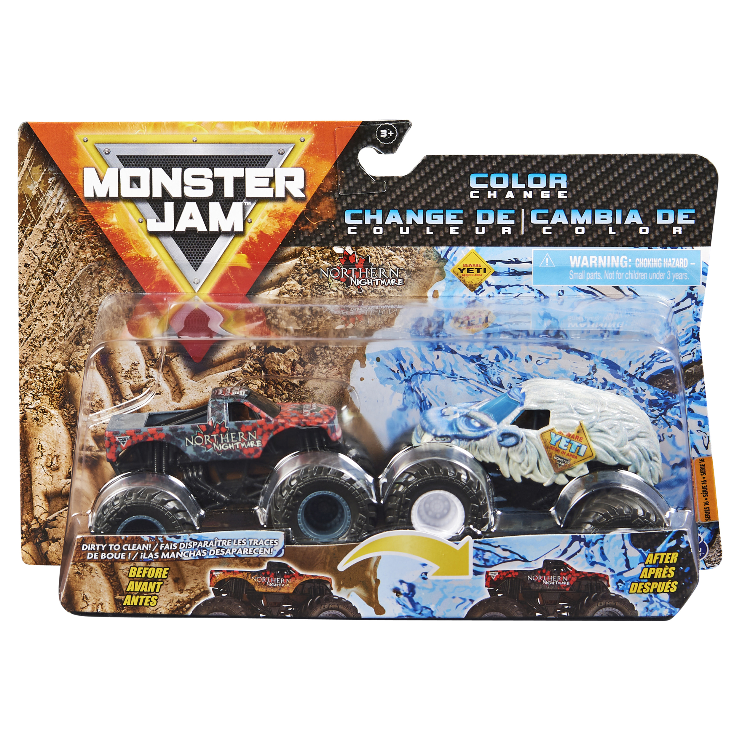 Внедорожник Monster Jam YetiVsNrthrnNghtmre 1:64 6044943 - фото 4