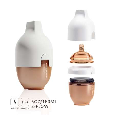 Бутылочка антиколиковая HEORSHE Ultra Wide Neck Baby Bottle 160 мл от 0 месяцев белая