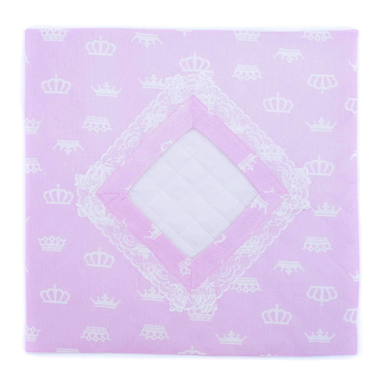 Комплект для пупса Модница 43-48 см: одеяло в пододеяльнике подушка и матрасик пастельно-розовый 6109пастельно-розовый - фото 3