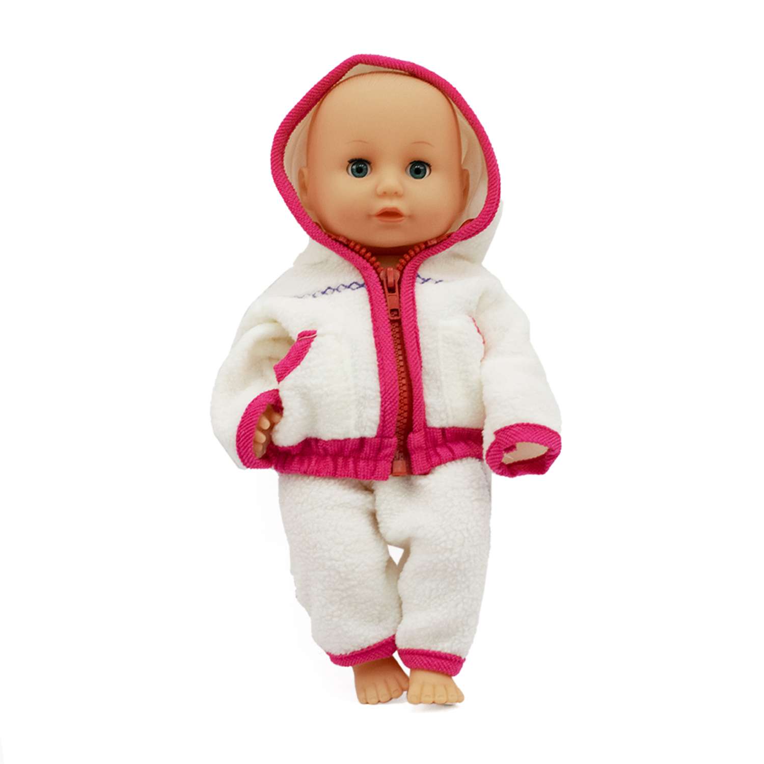 Одежда для пупса SHARKTOYS комплект одежды бело-розовый на куклу высотой 38-43 см 33800014 - фото 1