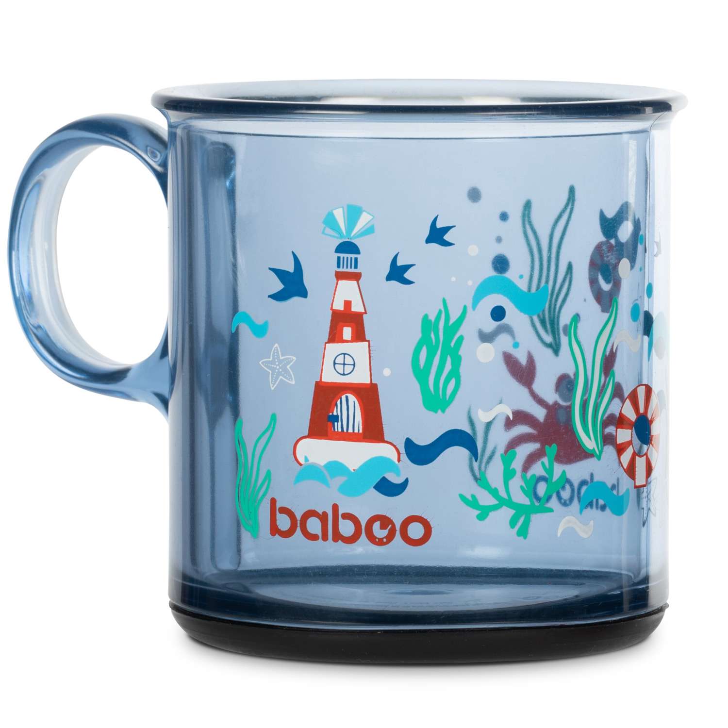 Чашка BABOO Marine с антискользящим дном 170мл Синий 8-141 - фото 1