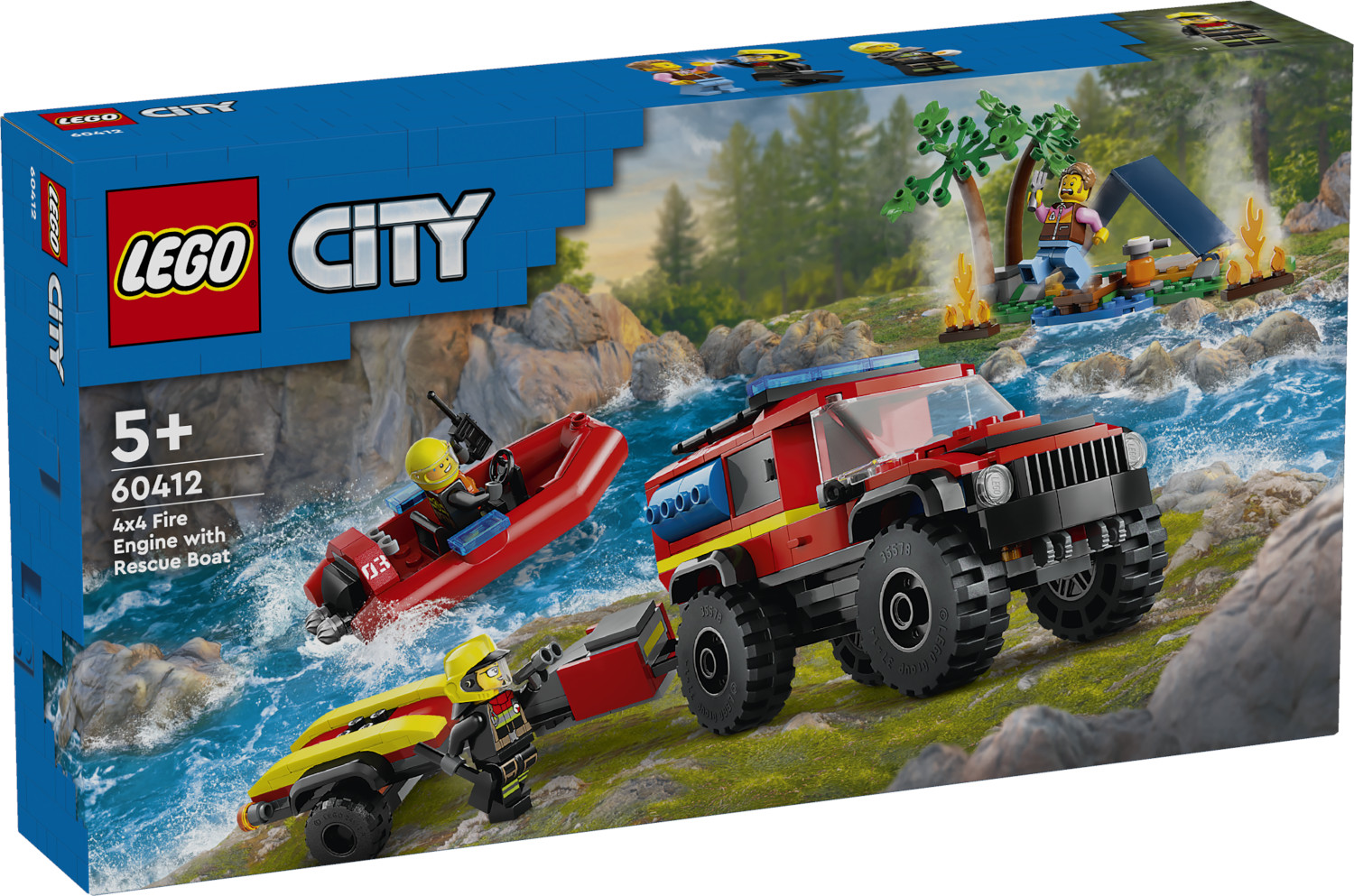 LEGO City Feuerwehrgeländewagen mit Rettungsboot 60412