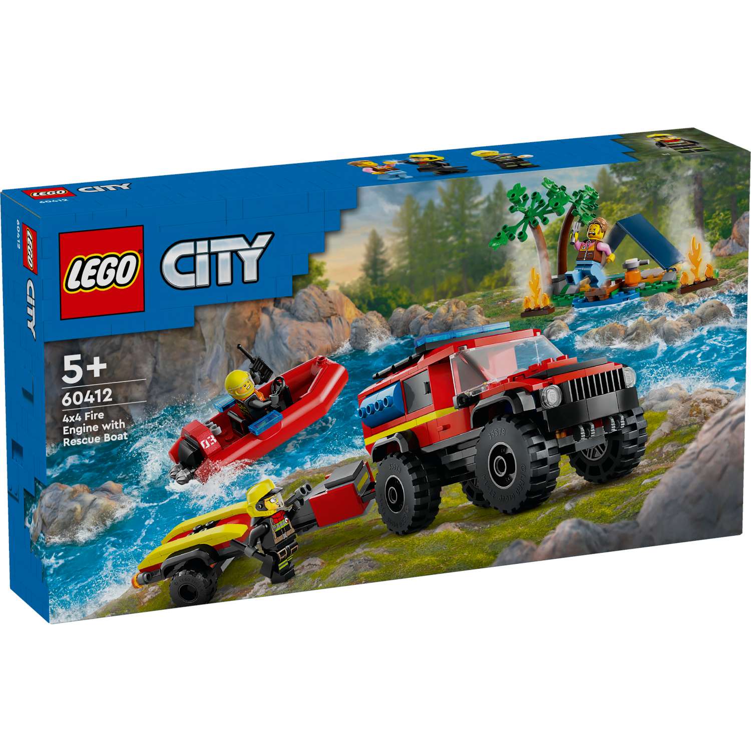 Конструктор LEGO City Пожарная машина 4x4 со спасательной лодкой 60412 - фото 3