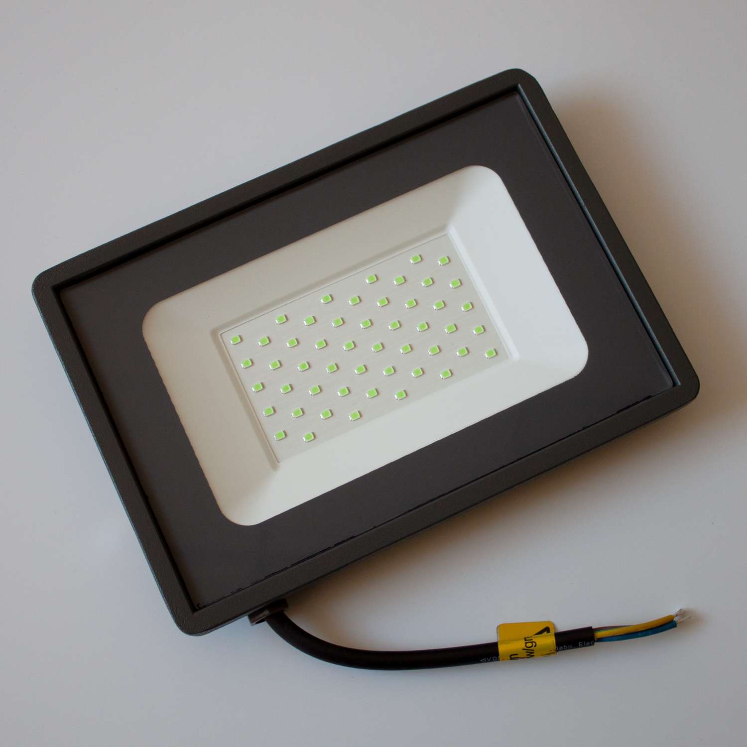 Прожектор светодиодный Фарлайт 50Вт 6500К IP65 Зеленый свет серый корпус - фото 3