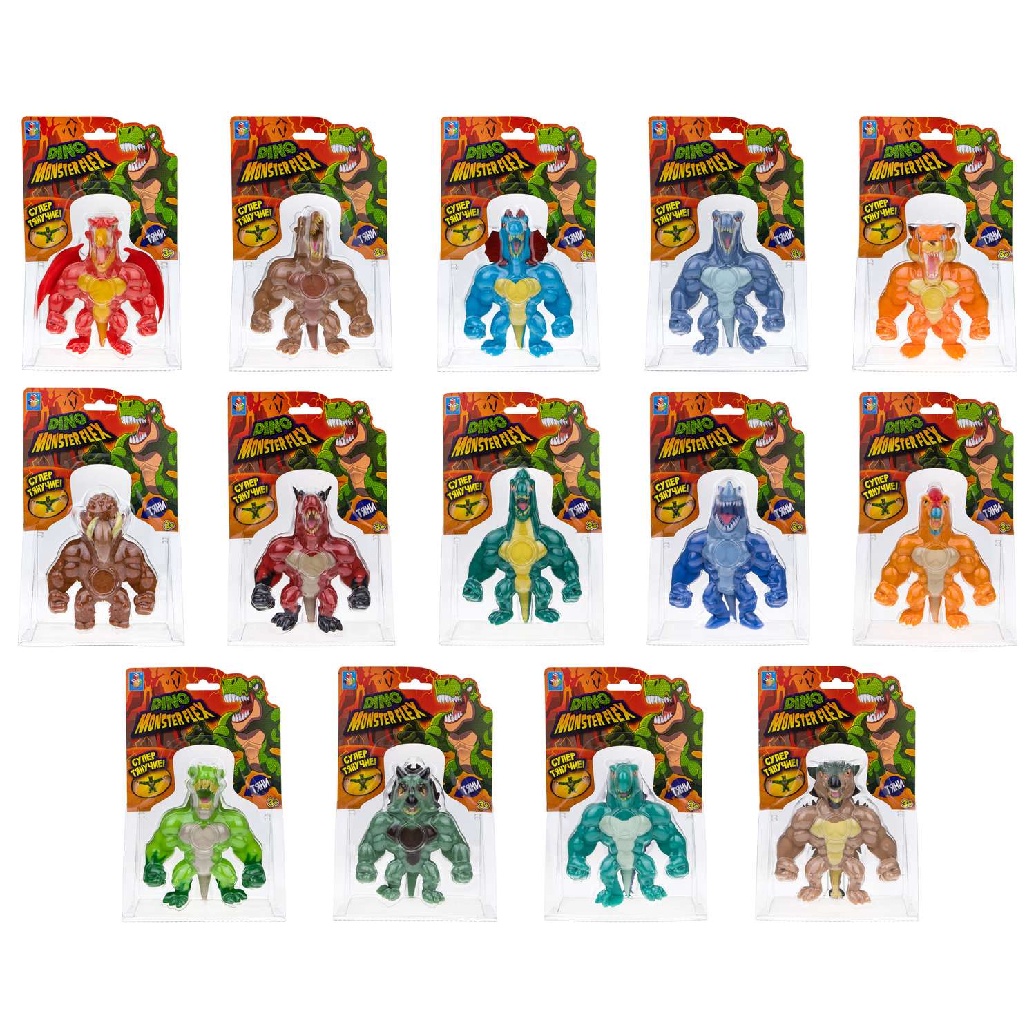 Игрушка-тягун 1Toy Monster Flex Dino Тирекс Т22691-2 - фото 8