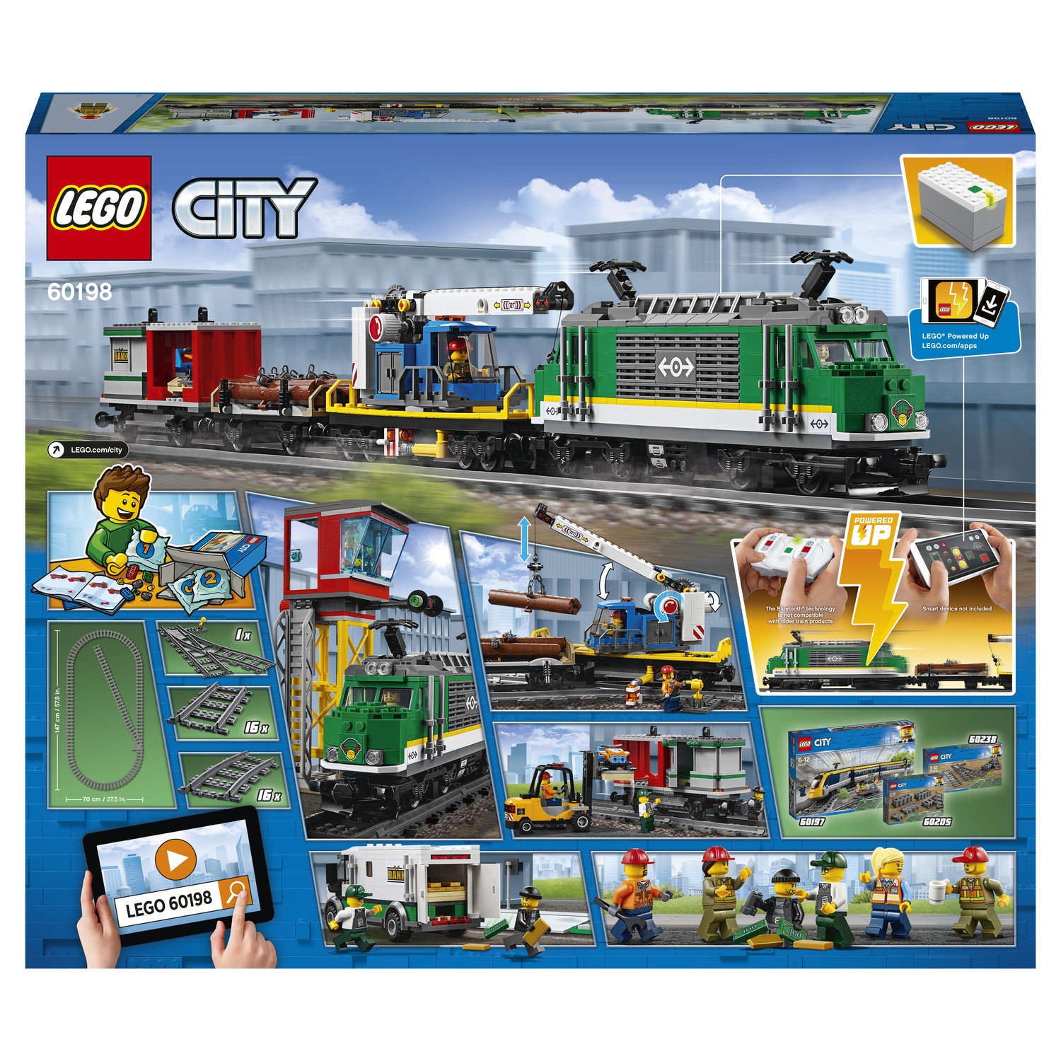 Конструктор LEGO City Trains Товарный поезд 60198 купить по цене 17999 ₽ в  интернет-магазине Детский мир