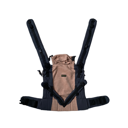 Слинг-рюкзак CaramelSling эргорюкзак Multisize 0+ бежевый/серый