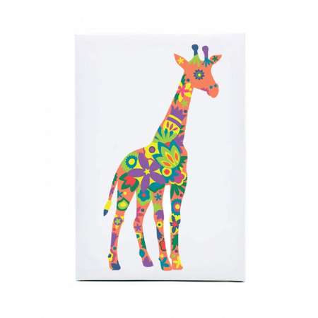 Раскраска на холсте РАЗВИВАШКИ Цветочный жираф