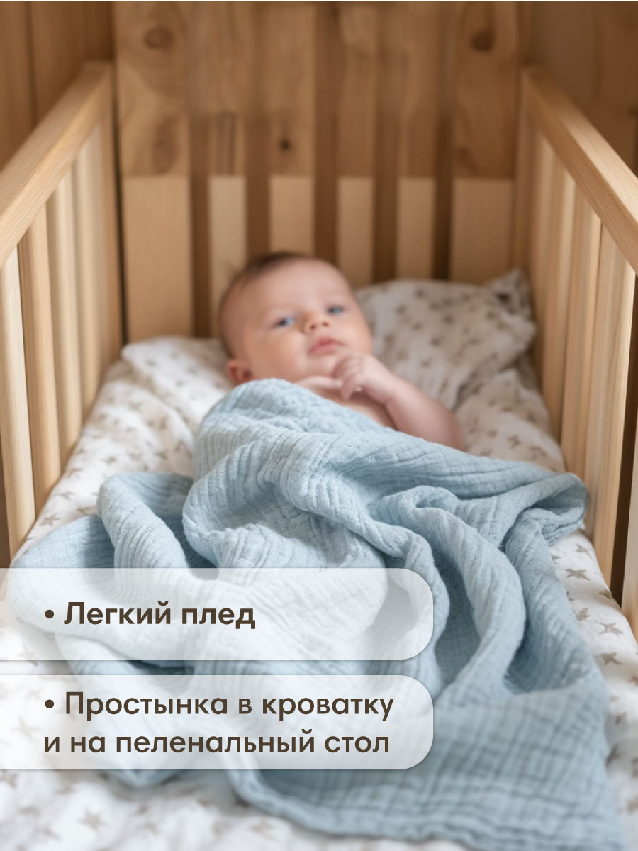 Комплект пелёнок OLANT BABY муслиновые 120х120 2 штуки - фото 5