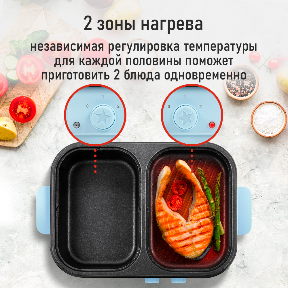 Электрогриль 2 в 1 CHEF PRO CF-MC900A - фото 4