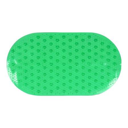 Коврик FOVERO для ванной SPA прозрачный Горошек 67х36см св.зеленый