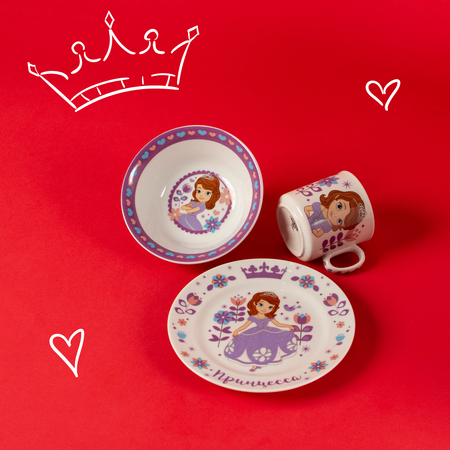 Набор посуды Disney принцесса София Прекрасная 4 предмета