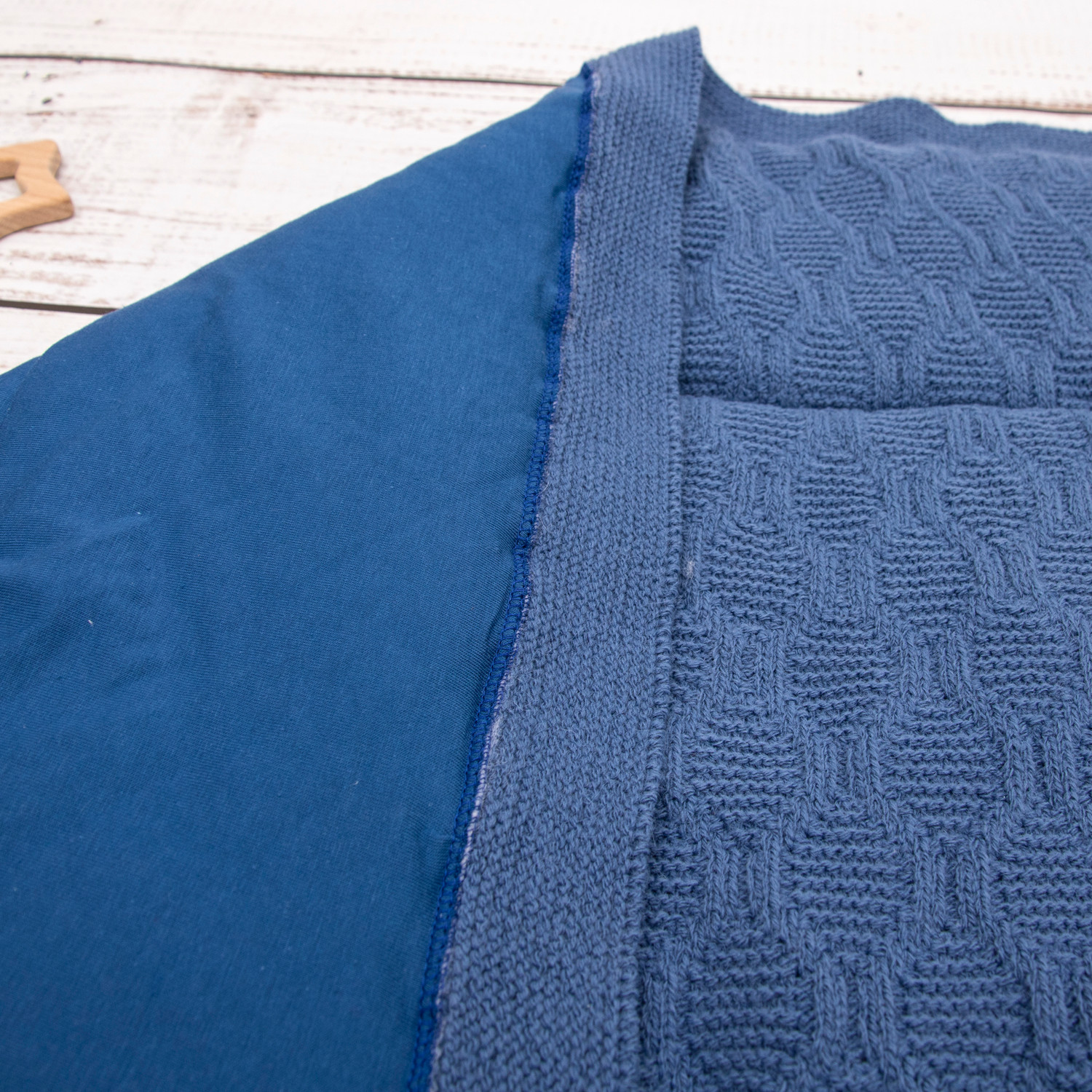 Одеяло-плед Осьминожка вязаное утепленное 110*95 см - фото 5