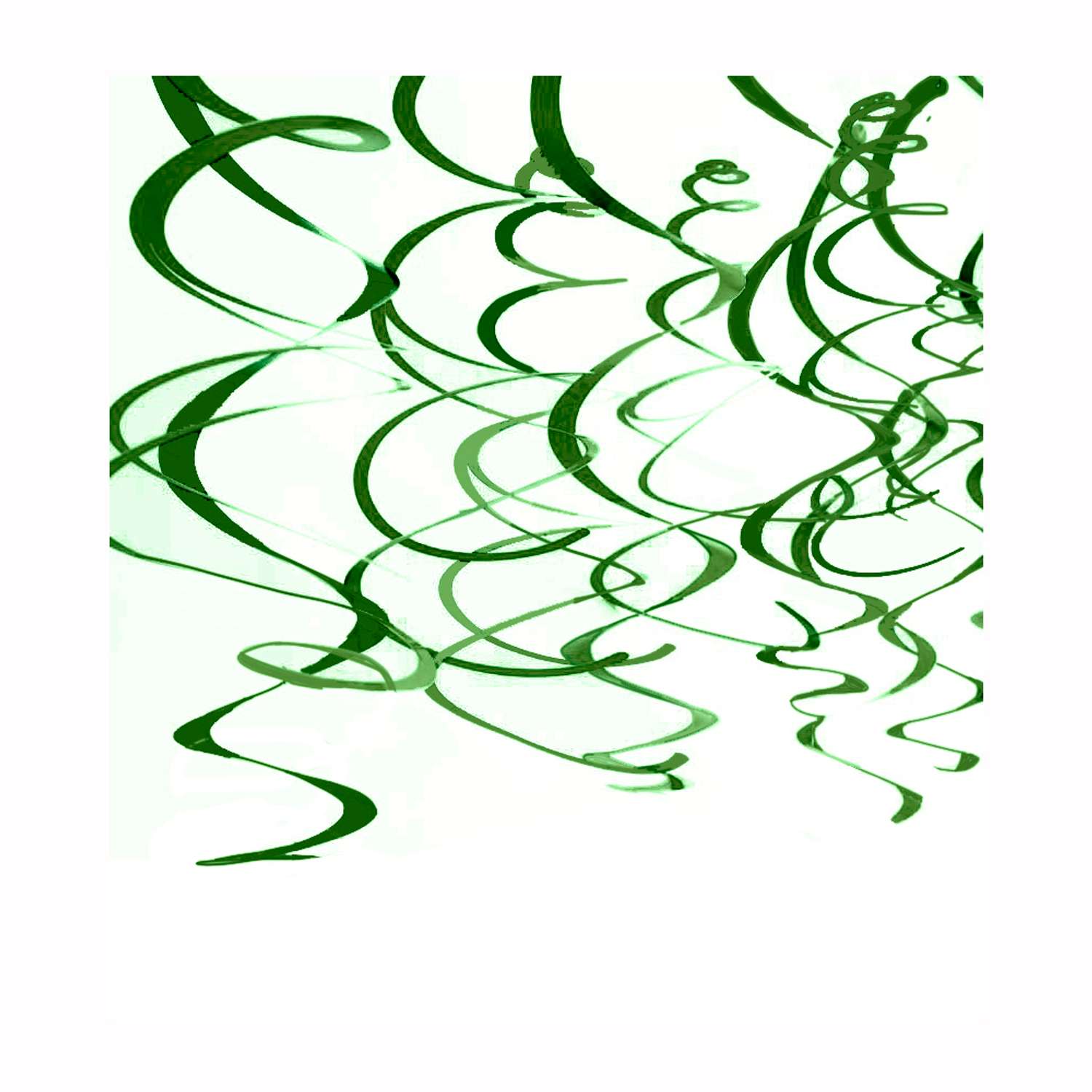 Праздничная гирлянда СФЕРА Спирали темно-зеленые 12 шт - фото 1