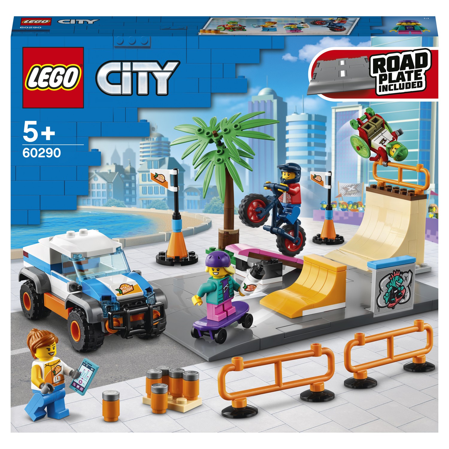 Конструктор LEGO My City Скейт-парк 60290 купить по цене 499 ₽ в  интернет-магазине Детский мир