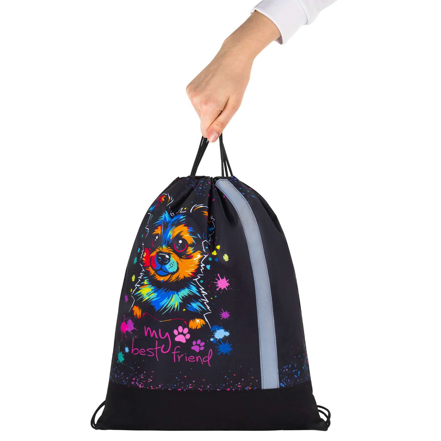 Мешок для обуви Юнландия сумка для сменки в школу чехол плотный - фото 4