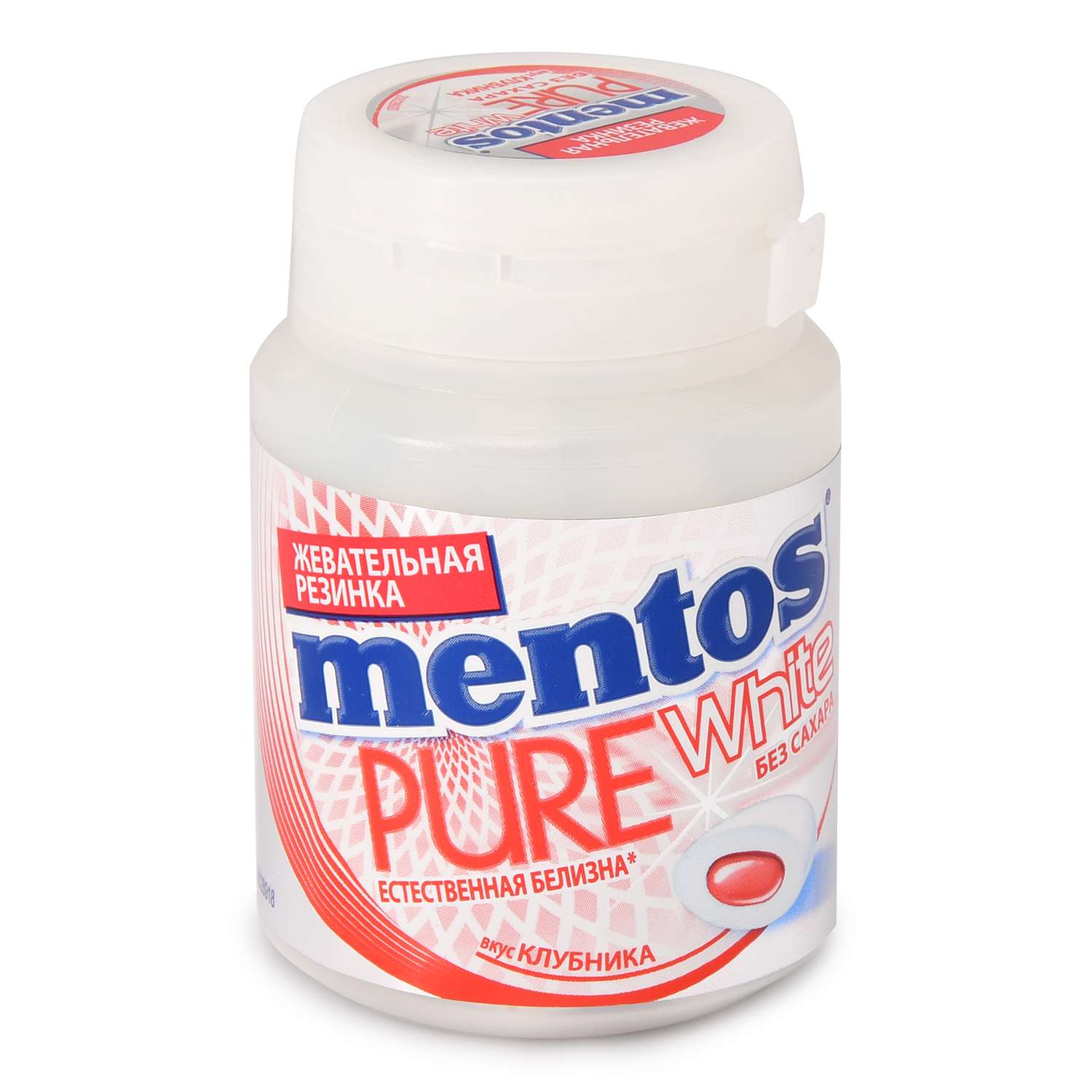 Резинка жевательная Ментос Pure White со вкусом клубники 45г - фото 1