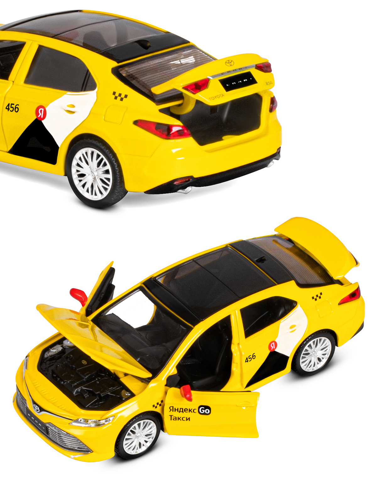 Машинка металлическая Яндекс GO Toyota Camry цвет желтый Озвучено Алисой JB1251482 - фото 10