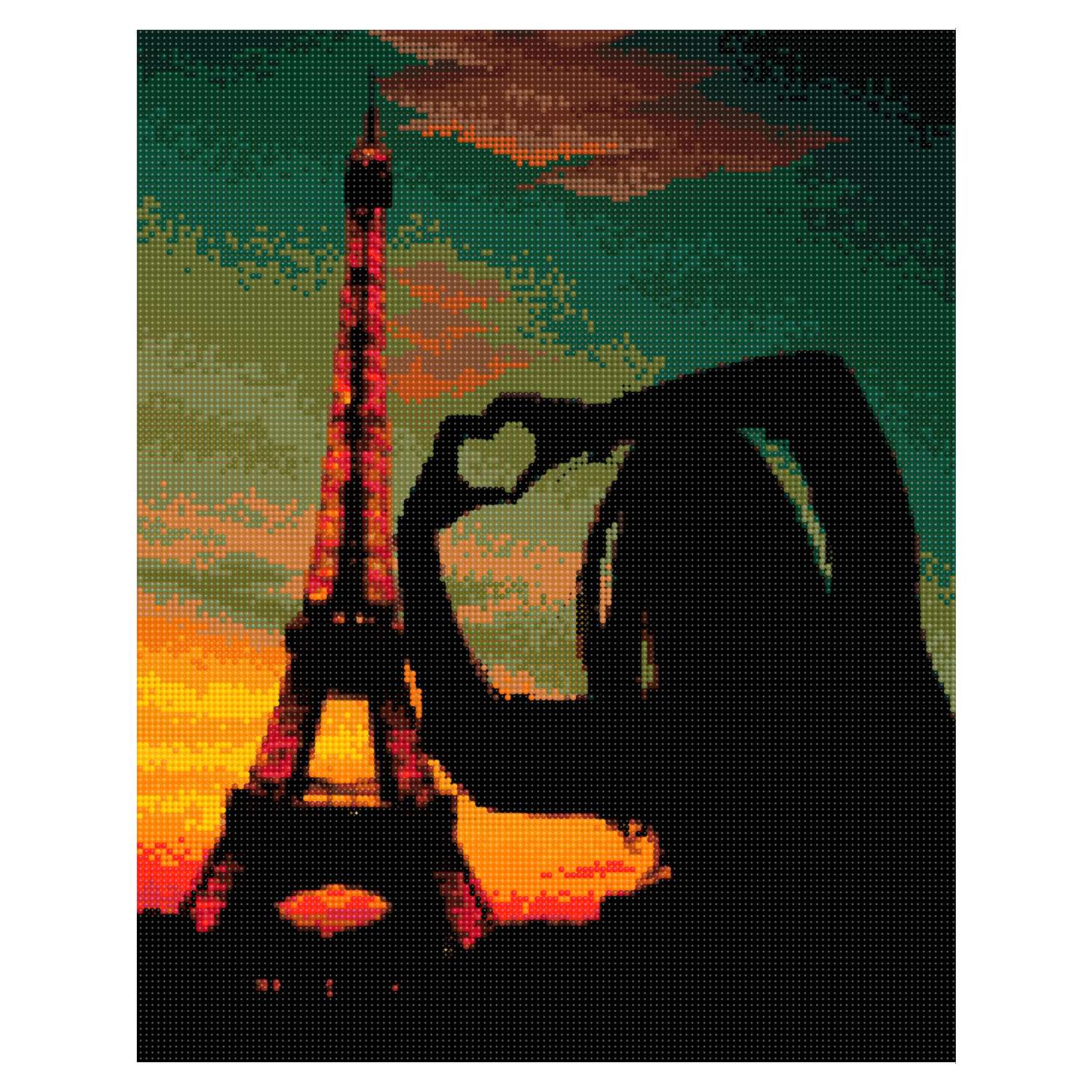 Алмазная мозаика Art sensation холст на подрамнике 40*50 см Любовь в Париже - фото 2