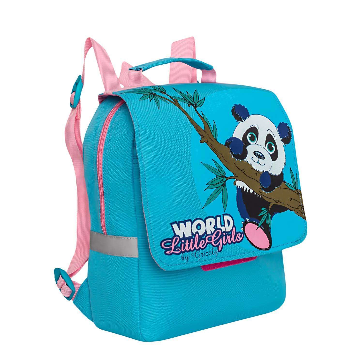 Рюкзак Grizzly для девочки Голубая Панда - фото 2