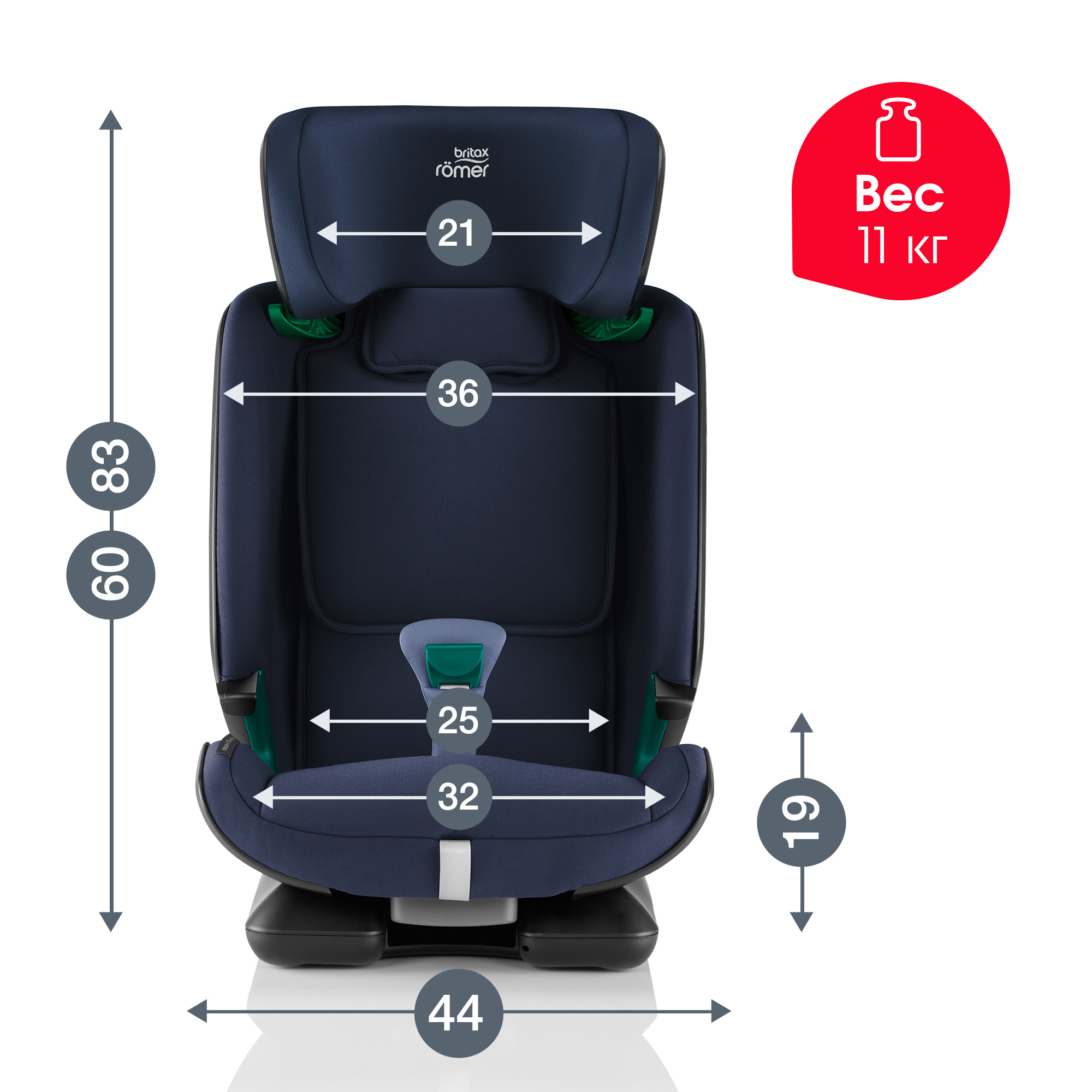 Автокресло Britax Roemer Advansafix M i-Size Moonlight Blue Trendline - фото 13