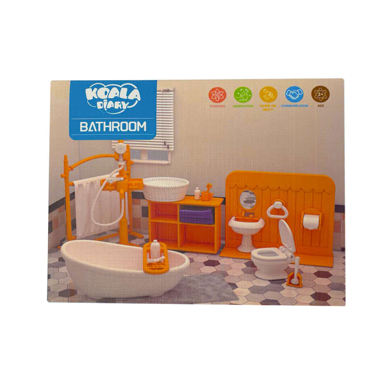 Игровой набор SHARKTOYS игрушечная мебель для куклы Ванная комната 1040000010 - фото 8