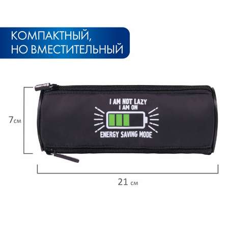 Пенал-косметичка Brauberg школьный для ручек и карандашей 3 отделения Battery