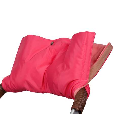 Муфта для коляски Чудо-чадо флисовая утепленная на липучках вишневая