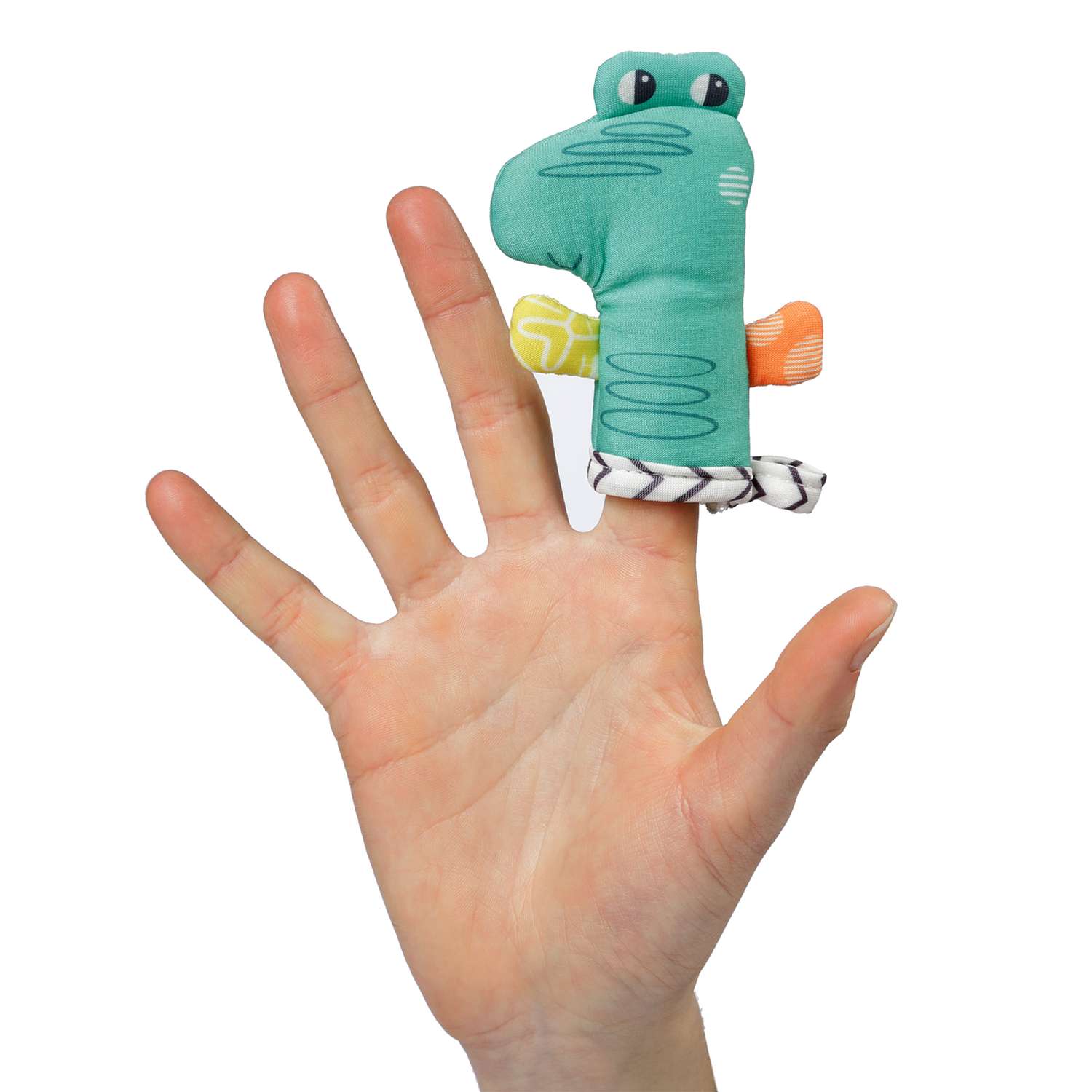 Игрушка для ванны FEHN Лодка и пальчиковая игрушка Крокодил - фото 4