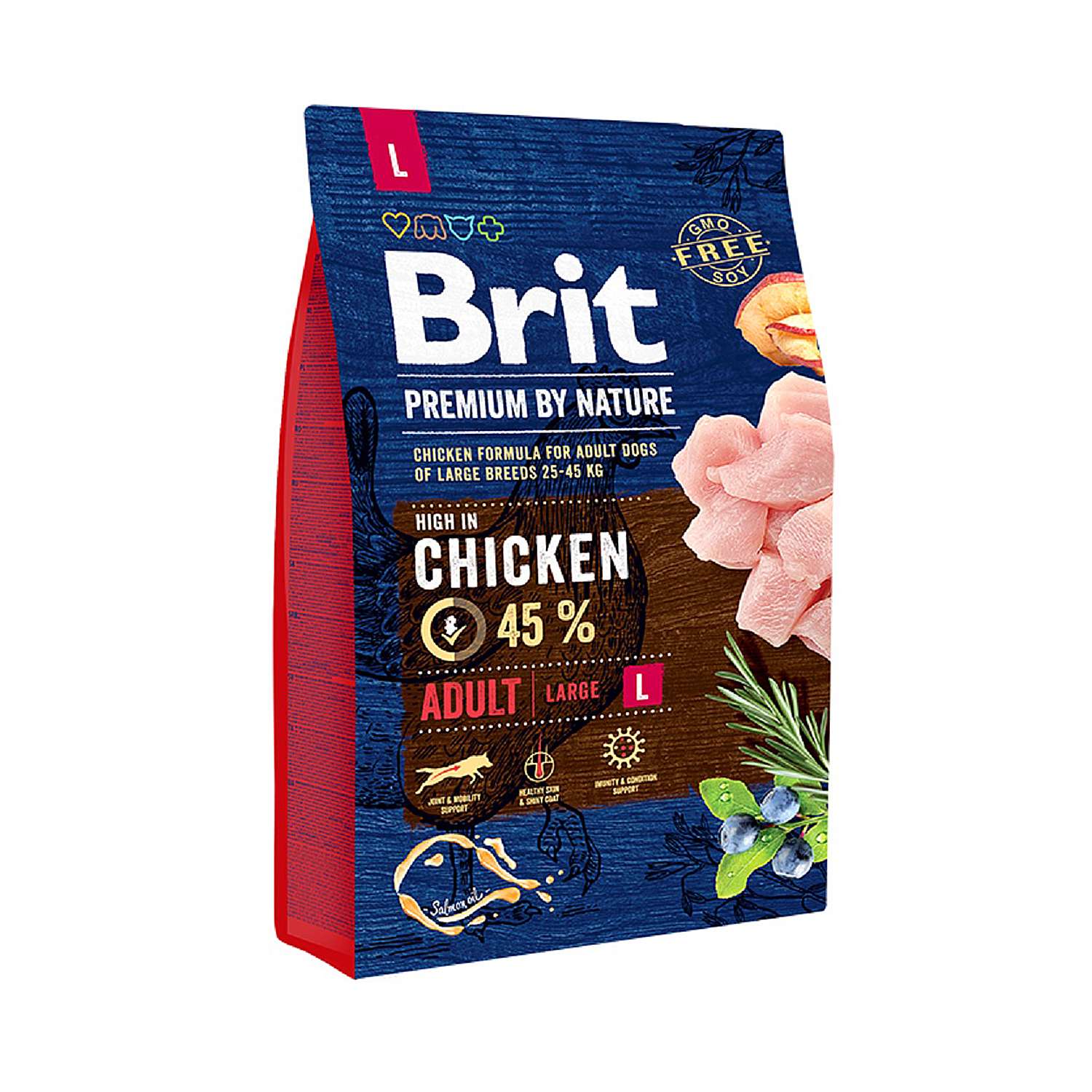 Корм для собак Brit Premium 3кг для крупных пород курица - фото 1