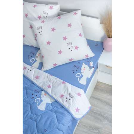 Комплект постельного белья SELENA Кэт 1.5 спальный поплин наволочки 70х70 см с одеялом