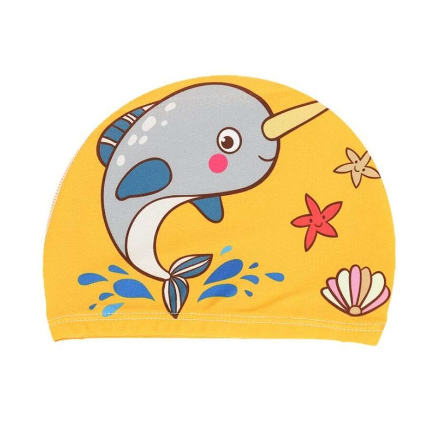 Шапочка для плавания Hawk E38889-5 детская текстиль Дельфин - фото 1