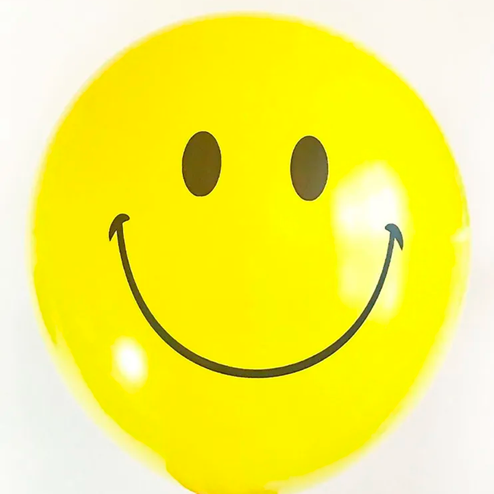 Воздушный шар Riota Смайлики Эмодзи желтые 30 см 15 шт - фото 4