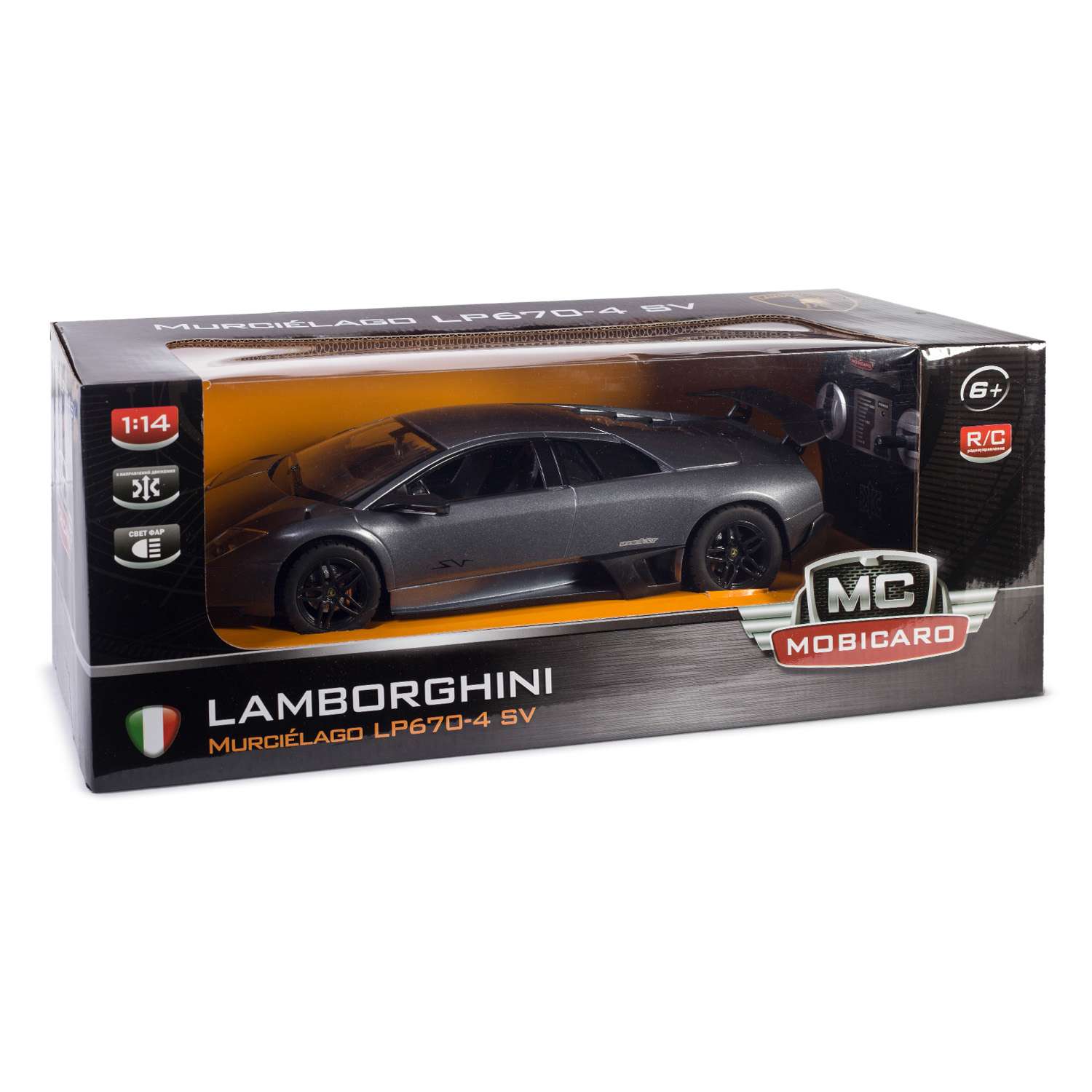 Машинка р/у Mobicaro Lamborghini LP670 (серая) 1:14 34 см - фото 3