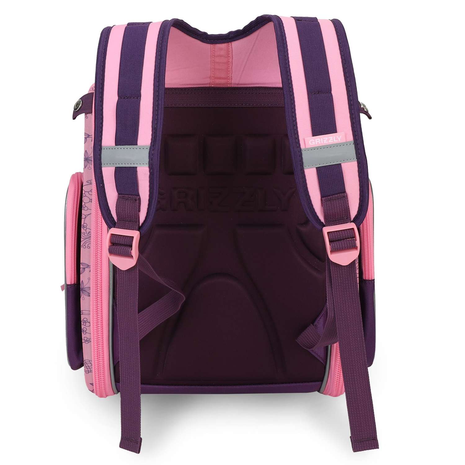 Рюкзак школьный Grizzly Медведь Фиолетовый-Розовый RA-971-8/1 - фото 4