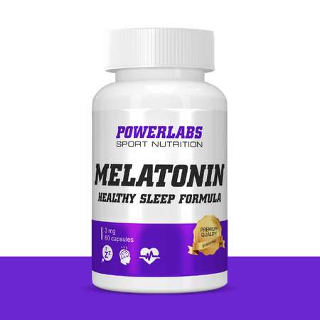 Мелатонин 3 мг Powerlabs 60 капсул