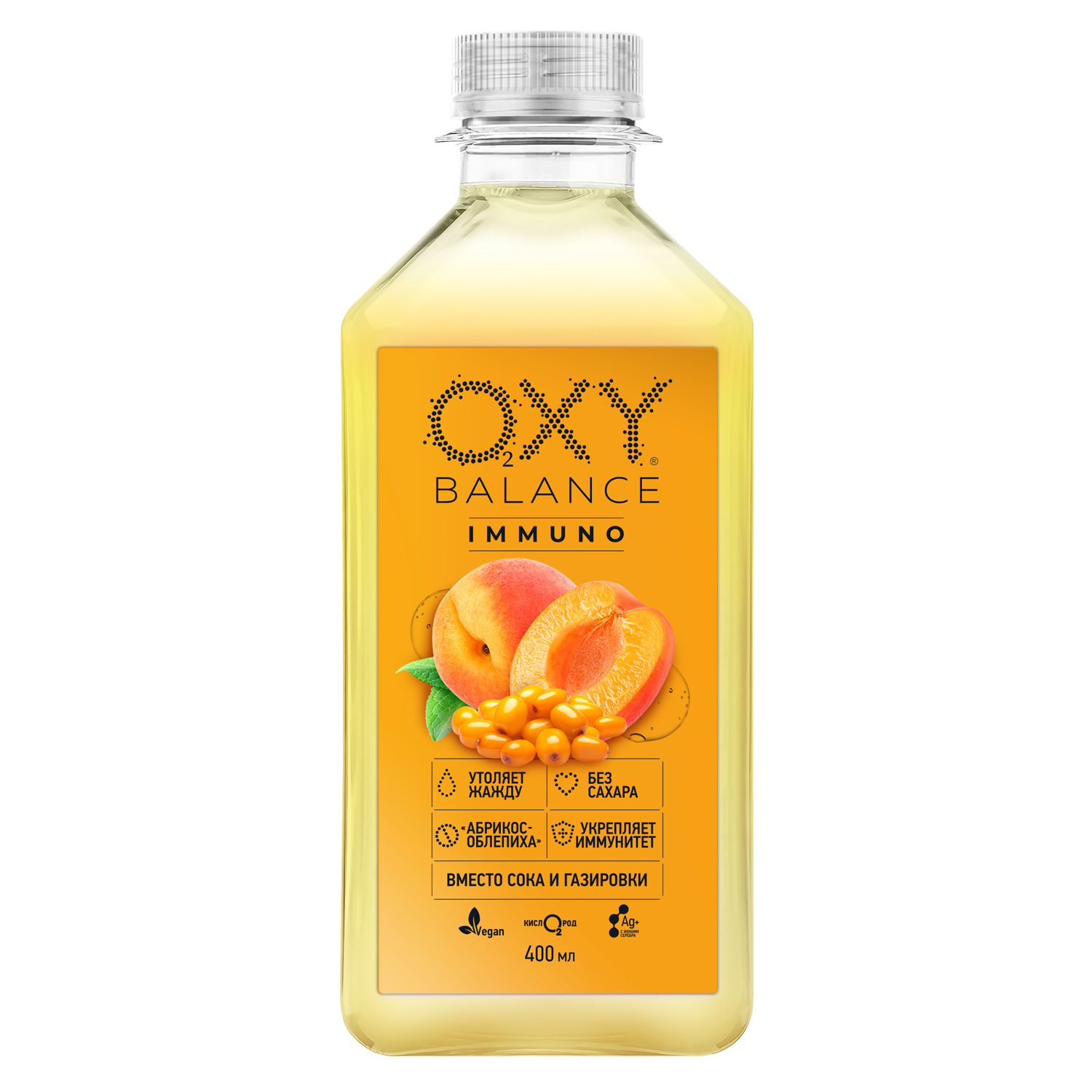 Напиток безалкогольный Oxy Balance Иммуно абрикос-облепиха 400мл - фото 1