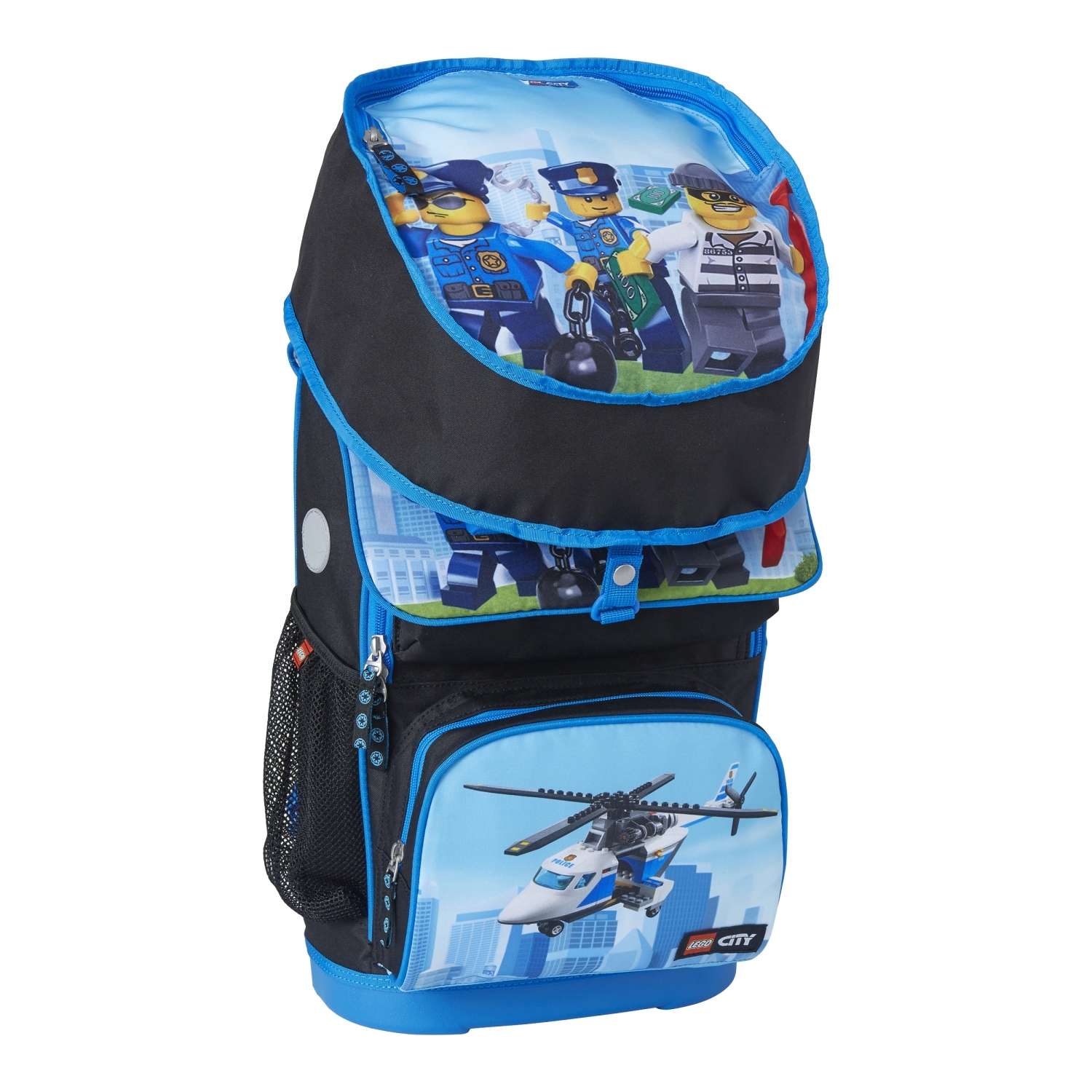 Рюкзак школьный LEGO с сумкой для обуви ланчбоксом и бутылкой City Police chopper - фото 1