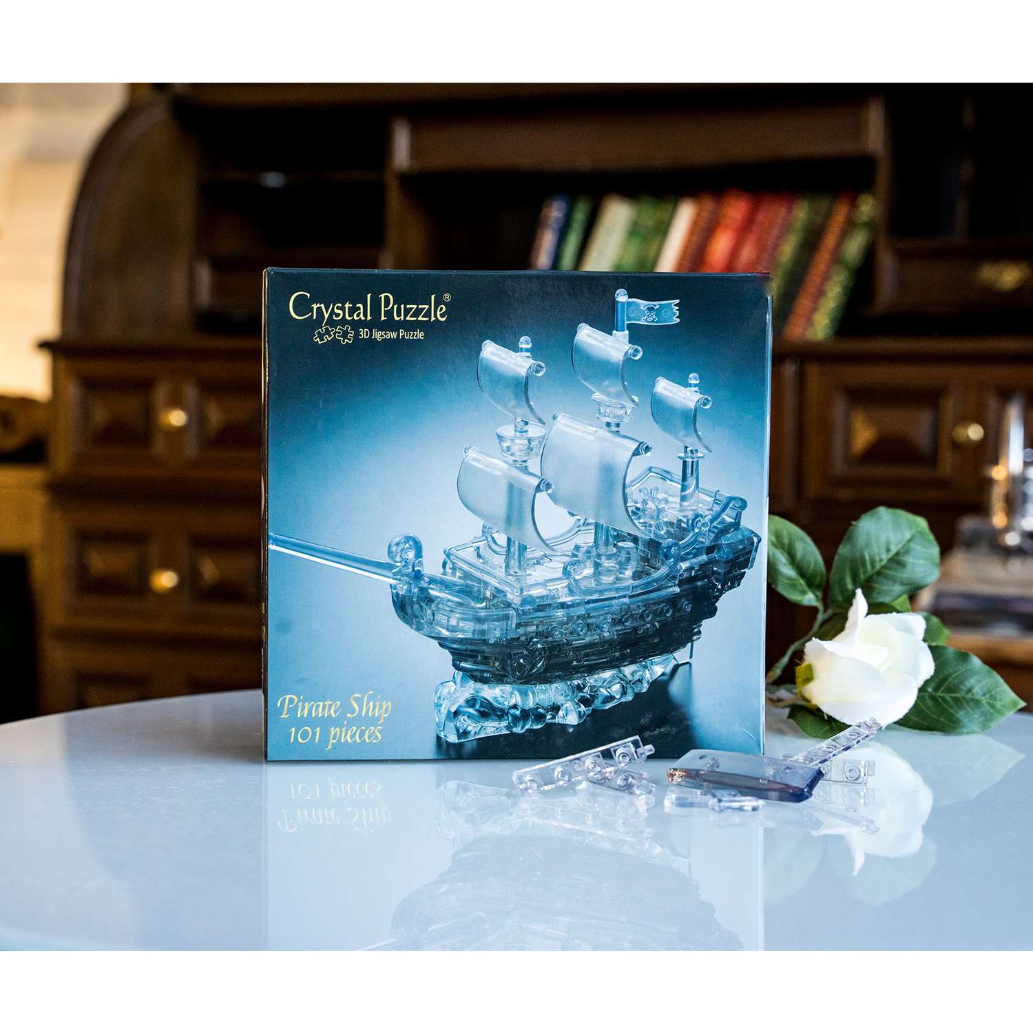 3D-пазл Crystal Puzzle IQ игра для детей Пиратский корабль 101 деталь - фото 2
