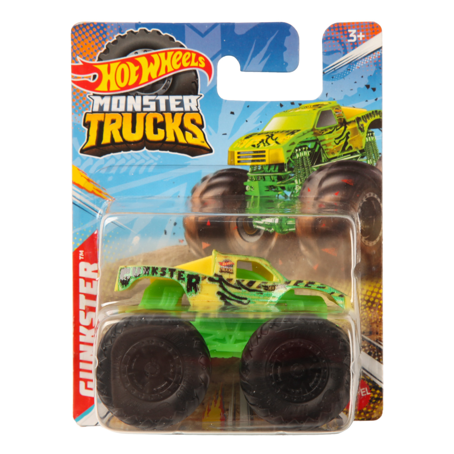 Монстр-трак Hot Wheels Monster Truck 1:64 зеленый HFB96 - фото 7