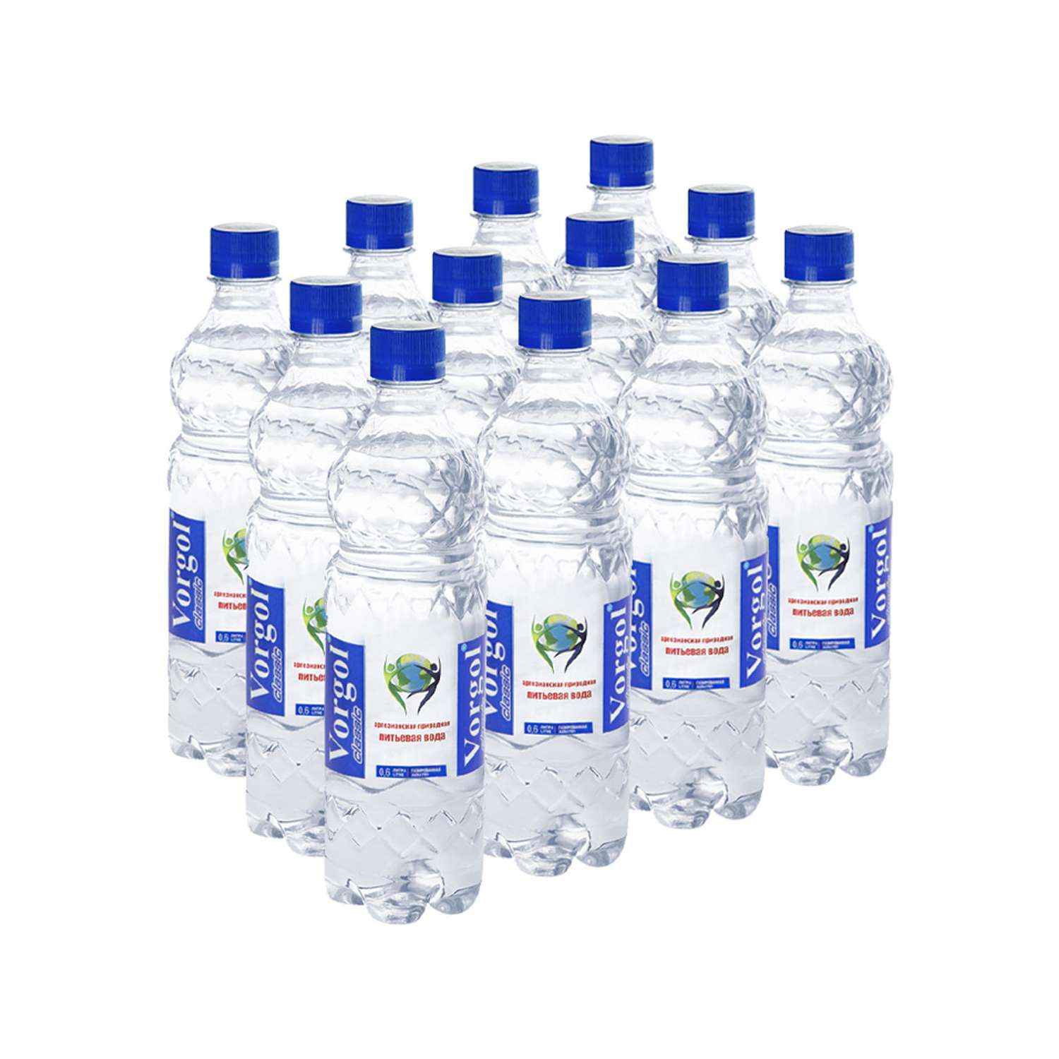 Вода питьевая Vorgol природная артезианская газированная 12 шт. по 0.6 л - фото 1