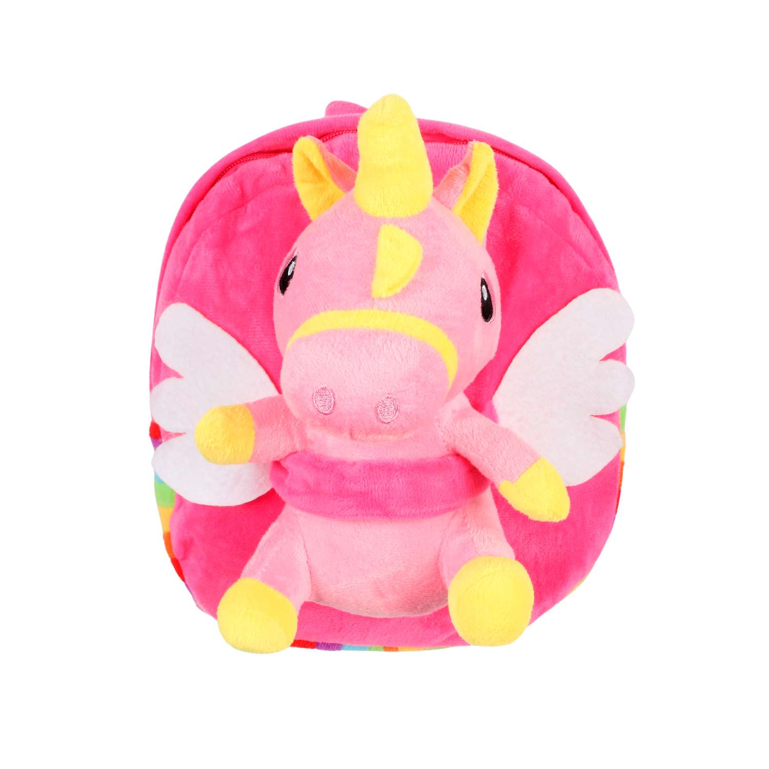 Рюкзак с игрушкой Little Mania фуксия Дракоша светло-розовый - фото 1