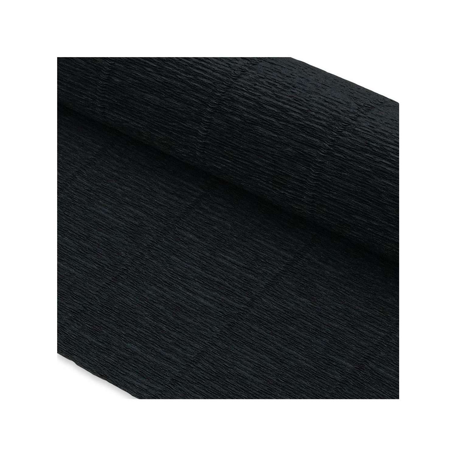 Бумага Айрис гофрированная креповая для творчества 50 см х 2.5 м 180 г черная - фото 2
