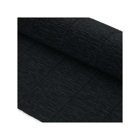 Бумага Айрис гофрированная креповая для творчества 50 см х 2.5 м 180 г черная